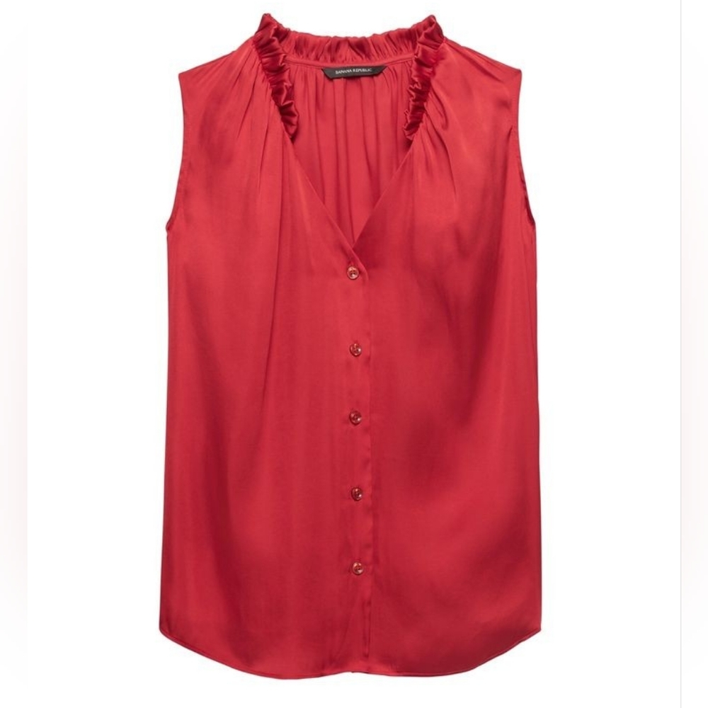 Banana Republic Buttondown Sleeveless Blouse